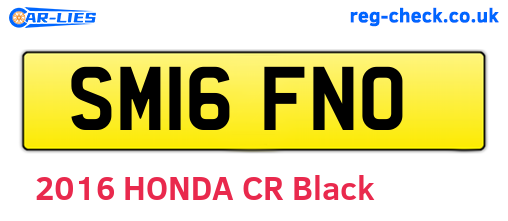 SM16FNO are the vehicle registration plates.