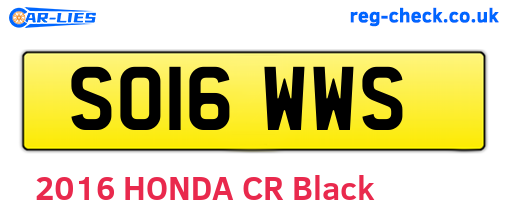 SO16WWS are the vehicle registration plates.