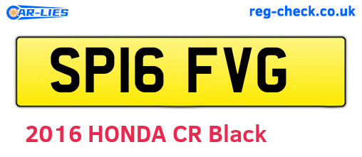 SP16FVG are the vehicle registration plates.
