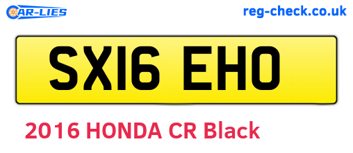 SX16EHO are the vehicle registration plates.