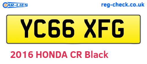 YC66XFG are the vehicle registration plates.