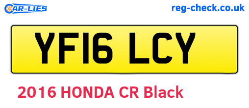 YF16LCY are the vehicle registration plates.