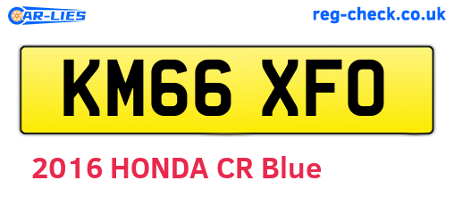 KM66XFO are the vehicle registration plates.