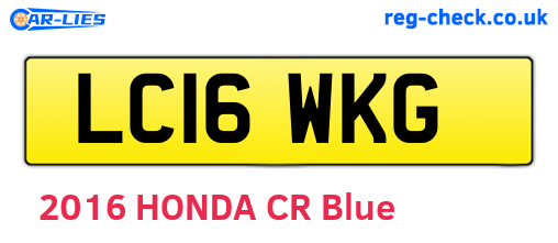 LC16WKG are the vehicle registration plates.