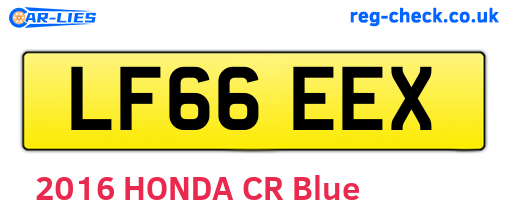 LF66EEX are the vehicle registration plates.