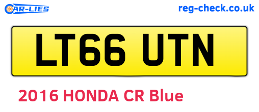 LT66UTN are the vehicle registration plates.