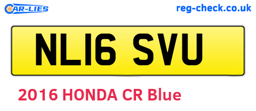 NL16SVU are the vehicle registration plates.