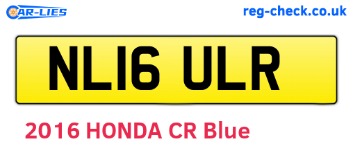 NL16ULR are the vehicle registration plates.