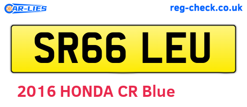 SR66LEU are the vehicle registration plates.