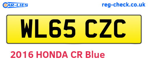 WL65CZC are the vehicle registration plates.