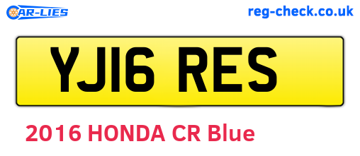 YJ16RES are the vehicle registration plates.