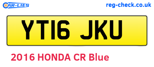YT16JKU are the vehicle registration plates.