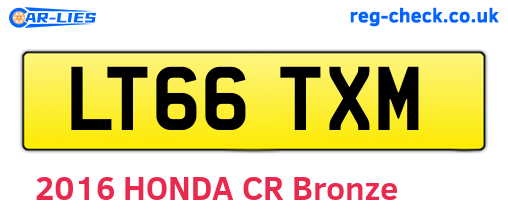 LT66TXM are the vehicle registration plates.