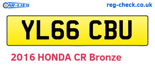 YL66CBU are the vehicle registration plates.