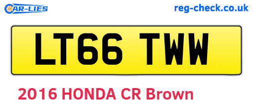 LT66TWW are the vehicle registration plates.