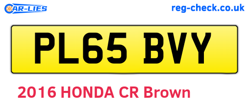 PL65BVY are the vehicle registration plates.