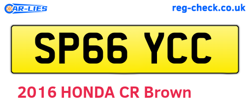 SP66YCC are the vehicle registration plates.