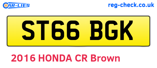 ST66BGK are the vehicle registration plates.