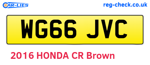 WG66JVC are the vehicle registration plates.