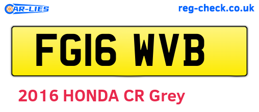 FG16WVB are the vehicle registration plates.