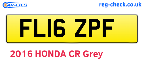 FL16ZPF are the vehicle registration plates.