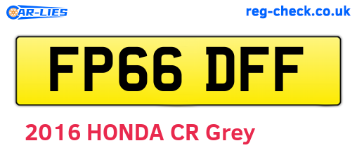 FP66DFF are the vehicle registration plates.