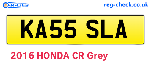 KA55SLA are the vehicle registration plates.