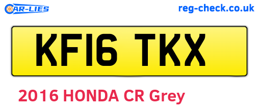 KF16TKX are the vehicle registration plates.