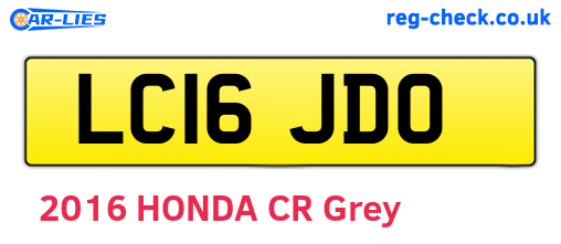 LC16JDO are the vehicle registration plates.