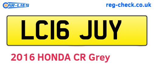 LC16JUY are the vehicle registration plates.