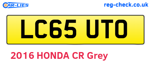 LC65UTO are the vehicle registration plates.