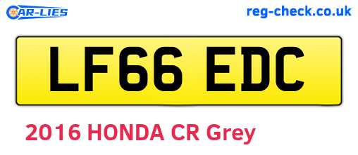 LF66EDC are the vehicle registration plates.