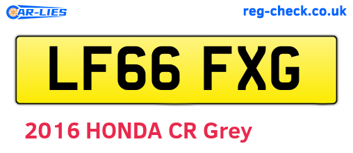 LF66FXG are the vehicle registration plates.