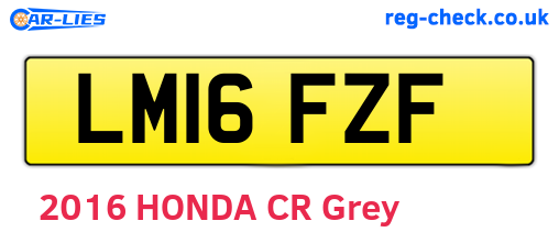 LM16FZF are the vehicle registration plates.