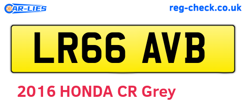 LR66AVB are the vehicle registration plates.
