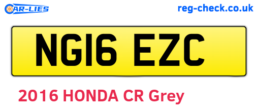 NG16EZC are the vehicle registration plates.