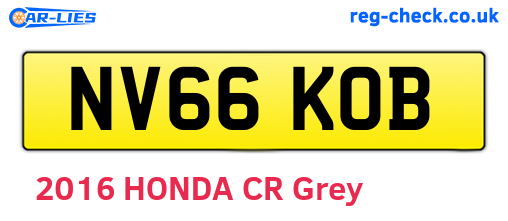 NV66KOB are the vehicle registration plates.