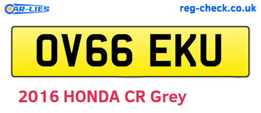 OV66EKU are the vehicle registration plates.