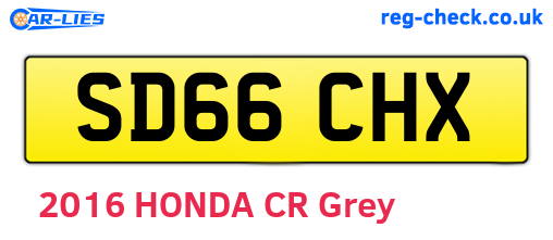 SD66CHX are the vehicle registration plates.