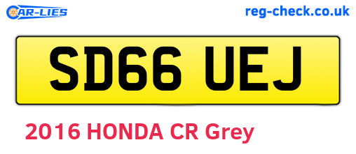 SD66UEJ are the vehicle registration plates.