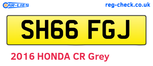 SH66FGJ are the vehicle registration plates.