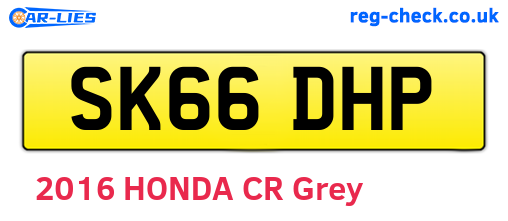 SK66DHP are the vehicle registration plates.