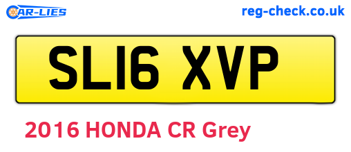 SL16XVP are the vehicle registration plates.