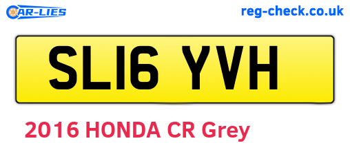 SL16YVH are the vehicle registration plates.