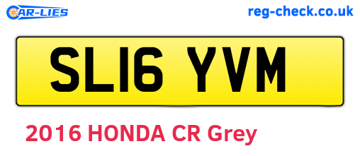 SL16YVM are the vehicle registration plates.