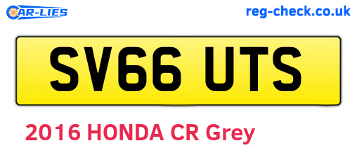 SV66UTS are the vehicle registration plates.