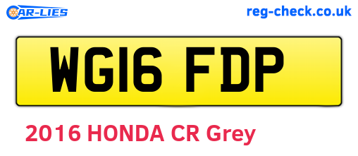 WG16FDP are the vehicle registration plates.