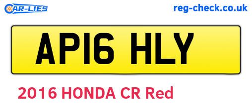AP16HLY are the vehicle registration plates.