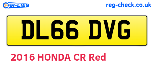 DL66DVG are the vehicle registration plates.