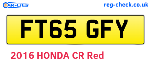 FT65GFY are the vehicle registration plates.